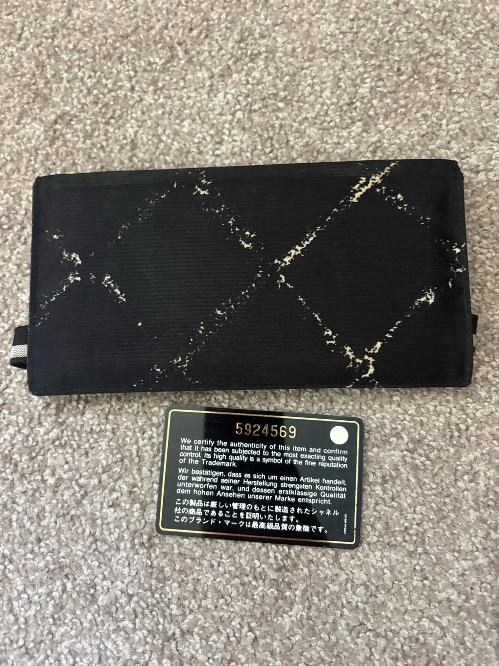 Auth Chanel long Bifold wallet w/COA